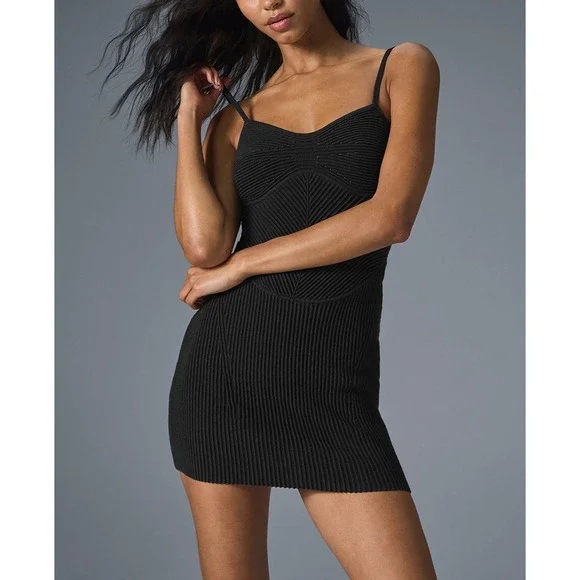 black alo dress Tennis Club Sweater Knit Dress main image 0